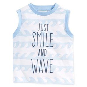 First Impressions Baby Boys' Smile & Wave Tank Top, Size 3-6 Months